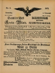 Samtersches Kreis-Blatt = Dziennik Powiatu Szamotulskiego 1871.02.02 Jg.[17] Nr5