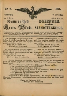 Samtersches Kreis-Blatt = Dziennik Powiatu Szamotulskiego 1871.03.02 Jg.[17] Nr9