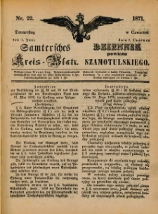 Samtersches Kreis-Blatt = Dziennik Powiatu Szamotulskiego 1871.06.01 Jg.[17] Nr22
