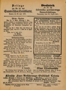Beilage zur Nr. 29 des Samterchen Kreisblatts = Dodatek do Nr.29 dziennika powiatowego Szamotulskiego 1871.07.20 R.[17]
