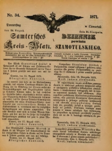 Samtersches Kreis-Blatt = Dziennik Powiatu Szamotulskiego 1871.08.24 Jg.[17] Nr34
