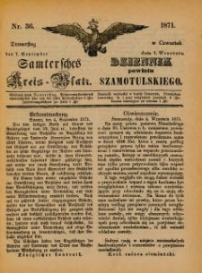 Samtersches Kreis-Blatt = Dziennik Powiatu Szamotulskiego 1871.09.07 Jg.[17] Nr36