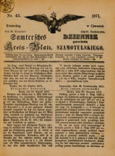 Samtersches Kreis-Blatt = Dziennik Powiatu Szamotulskiego 1871.10.26 Jg.[17] Nr43