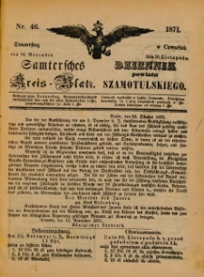 Samtersches Kreis-Blatt = Dziennik Powiatu Szamotulskiego 1871.11.16 Jg.[17] Nr46