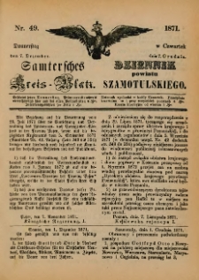 Samtersches Kreis-Blatt = Dziennik Powiatu Szamotulskiego 1871.12.07 Jg.[17] Nr49