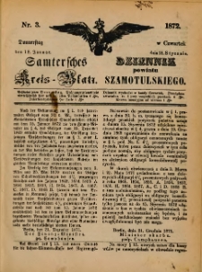Samtersches Kreis-Blatt = Dziennik Powiatu Szamotulskiego 1872.01.18 Jg.[18] Nr3