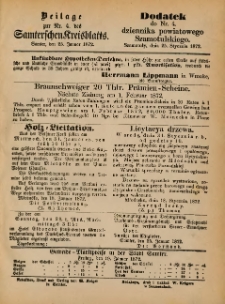 Beilage zur Nr.4 des Samterchen Kreisblatts = Dodatek do Nr.4 dziennika powiatowego Szamotulskiego 1872.01.25 R.[18]