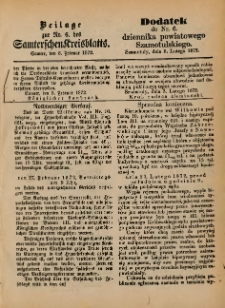Beilage zur Nr.6 des Samterchen Kreisblatts = Dodatek do Nr.6 dziennika powiatowego Szamotulskiego 1872.02.08 R.[18]