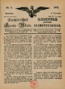 Samtersches Kreis-Blatt = Dziennik Powiatu Szamotulskiego 1872.02.15 Jg.[18] Nr7