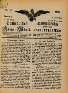 Samtersches Kreis-Blatt = Dziennik Powiatu Szamotulskiego 1872.04.25 Jg.[18] Nr17