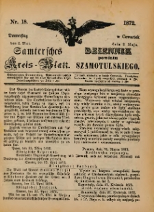 Samtersches Kreis-Blatt = Dziennik Powiatu Szamotulskiego 1872.05.02 Jg.[18] Nr18