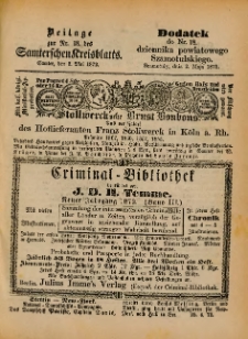 Beilage zur Nr.18 des Samterchen Kreisblatts = Dodatek do Nr.18 dziennika powiatowego Szamotulskiego 1872.05.02 R.[18]