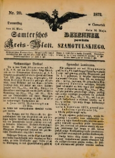 Samtersches Kreis-Blatt = Dziennik Powiatu Szamotulskiego 1872.05.16 Jg.[18] Nr20