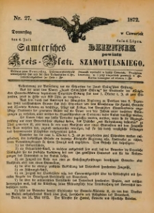 Samtersches Kreis-Blatt = Dziennik Powiatu Szamotulskiego 1872.07.04 Jg.[18] Nr27