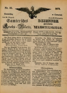Samtersches Kreis-Blatt = Dziennik Powiatu Szamotulskiego 1872.08.29 Jg.[18] Nr35