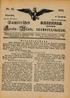 Samtersches Kreis-Blatt = Dziennik Powiatu Szamotulskiego 1872.10.10 Jg.[18] Nr41