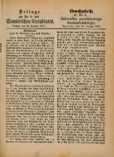 Beilage zur Nr.9 des Samterchen Kreisblatts = Dodatek do Nr.9 dziennika powiatowego Szamotulskiego 1874.02.26 Jg.[20]
