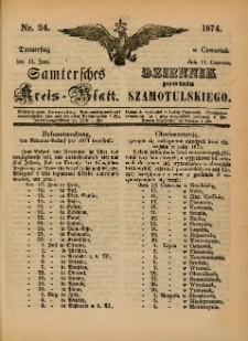 Samtersches Kreis-Blatt = Dziennik Powiatu Szamotulskiego 1874.06.11 Jg.[20] Nr24