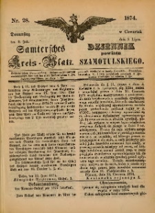 Samtersches Kreis-Blatt = Dziennik Powiatu Szamotulskiego 1874.07.05 Jg.[20] Nr28