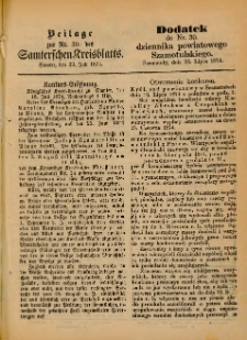 Beilage zur Nr.30 des Samterchen Kreisblatts = Dodatek do Nr.30 dziennika powiatowego Szamotulskiego 1874.07.23 Jg.[20]