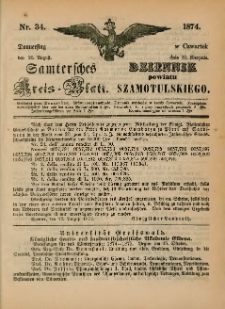 Samtersches Kreis-Blatt = Dziennik Powiatu Szamotulskiego 1874.08.20 Jg.[20] Nr34