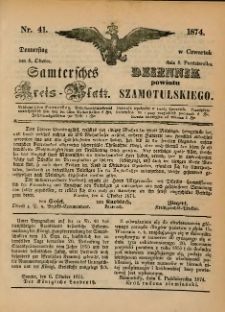 Samtersches Kreis-Blatt = Dziennik Powiatu Szamotulskiego 1874.10.08 Jg.[20] Nr41