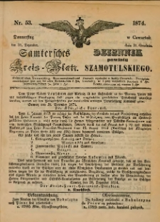 Samtersches Kreis-Blatt = Dziennik Powiatu Szamotulskiego 1874.12.31 Jg.[20] Nr53