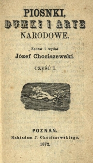 Piosnki, dumki i arye narodowe. Cz.1