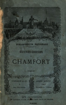 Oeuvres choisies de Chamfort. T.3