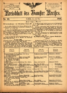 Kreisblatt des Bomster Kreises 1898.05.13 No.19