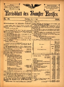 Kreisblatt des Bomster Kreises 1898.07.01 No.26