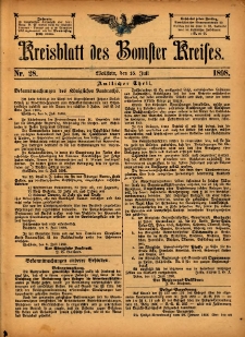 Kreisblatt des Bomster Kreises 1898.07.15 No.28