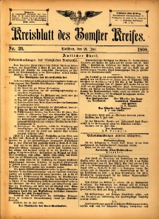 Kreisblatt des Bomster Kreises 1898.07.22 No.29