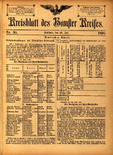 Kreisblatt des Bomster Kreises 1898.07.29 No.30