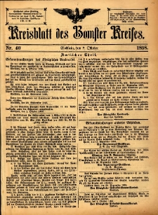 Kreisblatt des Bomster Kreises 1898.10.07 No.40