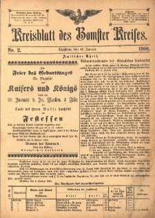 Kreisblatt des Bomster Kreises 1900.01.12 No.2