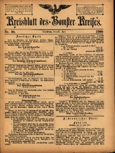 Kreisblatt des Bomster Kreises 1900.07.17 No.39