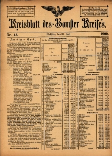 Kreisblatt des Bomster Kreises 1900.07.31 No.43