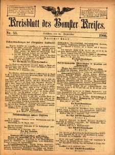 Kreisblatt des Bomster Kreises 1900.09.11 No.55