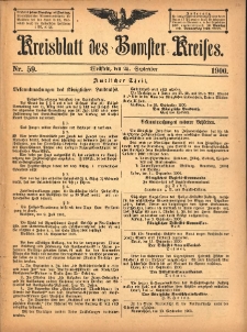 Kreisblatt des Bomster Kreises 1900.09.25 No.59