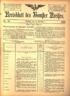 Kreisblatt des Bomster Kreises 1900.11.13 No.73