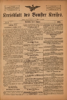 Kreisblatt des Bomster Kreises 1901.01.08 No.2