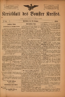 Kreisblatt des Bomster Kreises 1901.01.22 No.6
