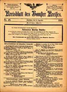 Kreisblatt des Bomster Kreises 1898.12.09 No.49