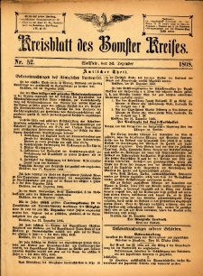 Kreisblatt des Bomster Kreises 1898.12.30 No.52