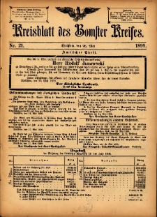 Kreisblatt des Bomster Kreises 1899.05.26 No.21