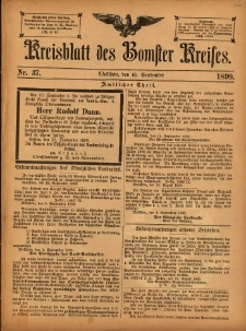 Kreisblatt des Bomster Kreises 1899.09.15 No.37
