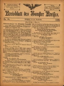 Kreisblatt des Bomster Kreises 1899.09.22 No.38