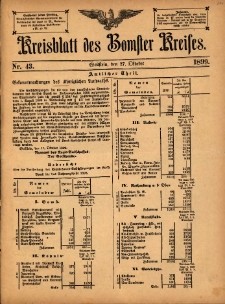 Kreisblatt des Bomster Kreises 1899.10.27 No.43