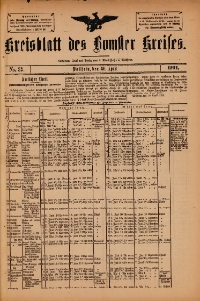 Kreisblatt des Bomster Kreises 1901.04.30 No.33